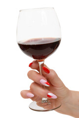 a glass of vine in his hand