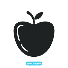 fresh apple icon. apple fruits symbol template for graphic and web design collection logo vector illustration
