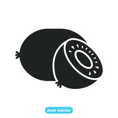 fresh Kiwi icon. Kiwi fruits healthy lifestyle symbol template for graphic and web design collection logo vector illustration