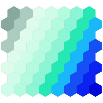 Matriz exagonal vectorial con degradado de colores para fondos y dise&ntilde;os