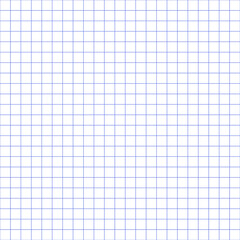Grid paper. Abstract squared background with blue graph. Geometric pattern for school, wallpaper, textures, notebook. Lined blank isolated on transparent background.