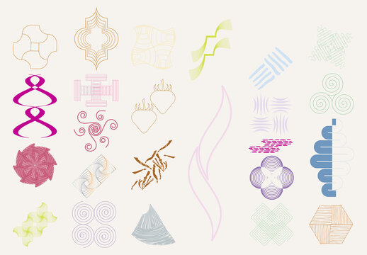 Set of Abstract Geometric Shapes