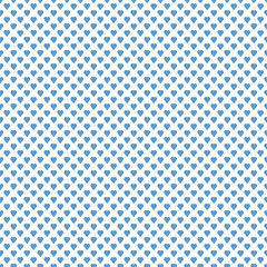 Vector seamless pattern blue hearts. Love background. Happy Valentines Day