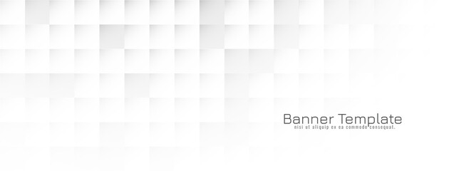 Bright geometric white decorative banner design