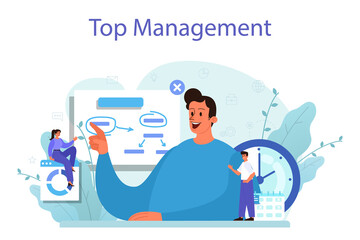 Business top management concept. Successful strategy, motivation