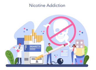 Addiction concept. Idea of medical treatment for addicted people.