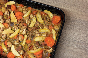 Pork And Apple Casserole Cooked In Cider Known As Somerset Pork