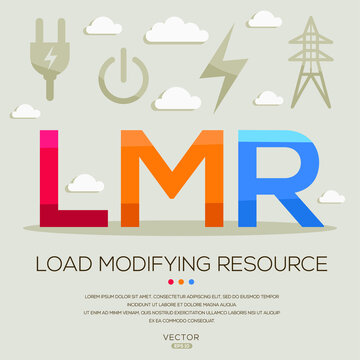 LMR mean (Load Modifying Resource) Energy acronyms ,letters and icons ,Vector illustration.
