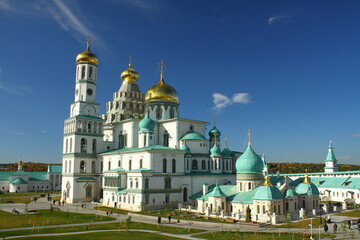 Fototapeta na wymiar Resurrection Cathedral in the New Jerusalem Monastery. Istra, Moscow region, Russia 