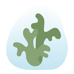 Icelandic green moss logo icon on gradient disappearing spot