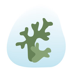 Icelandic green moss logo icon on gradient disappearing spot v