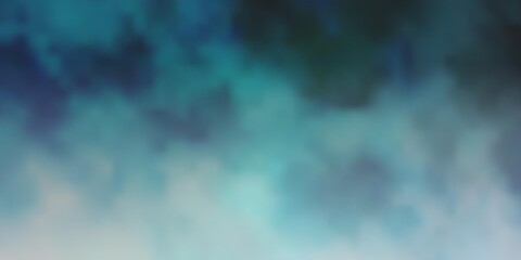 Dark Green vector template with sky, clouds.