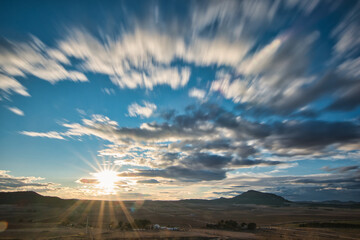 ocaso en larga exposición