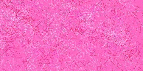 Light Pink vector template with triangle shapes.