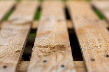 close up of a wooden palette