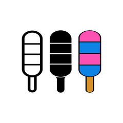 Ice cream icon in trendy flat design