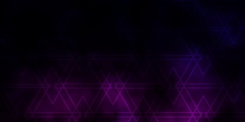Dark Pink, Blue vector background with triangles.