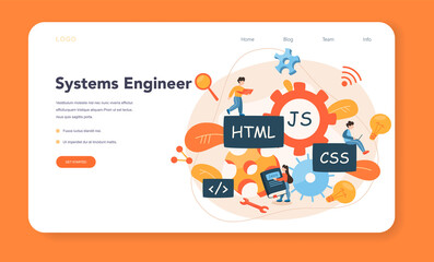 Programming web banner or landing page. Idea of working