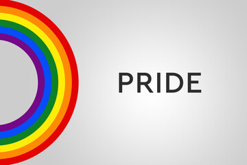 LGBTQI Gay Pride community. Multicolored rainbow flag symbol of gay pride. Background, high resolution poster