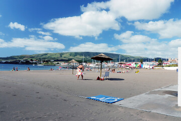 Beach at Praia da Vitória, Terceira, Azure