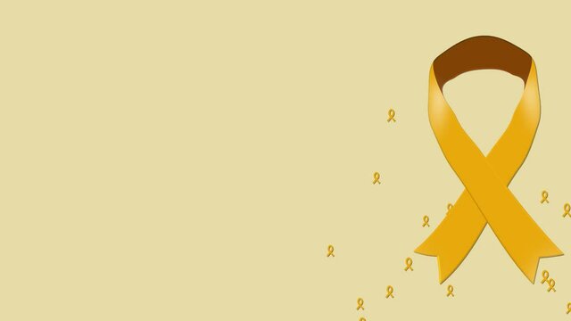 Orange Awareness Ribbon Leukemia Blood Cancer loop 4k Background