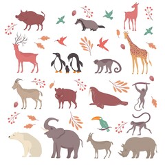 Wildlife Flat Icon Set