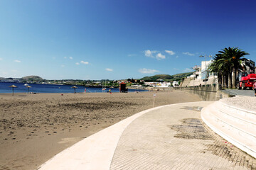 Beach in Praia da Vitoria, Terceira, Azures