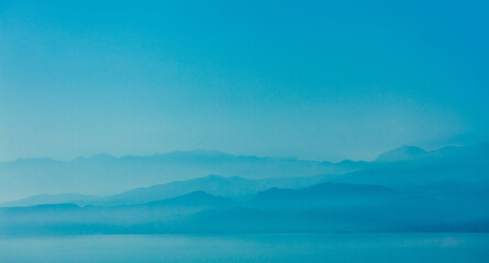 Idylic west Crete mountains landscape near a sea