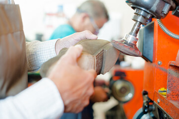 Obraz premium a man in sanding shoes