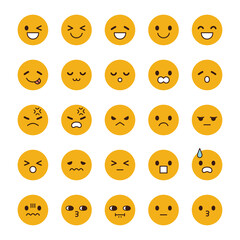 顔　丸　アイコン　黄色　03