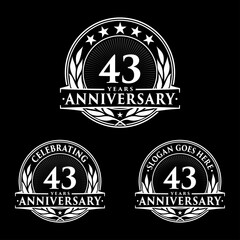 Fototapeta premium 43 years anniversary collection logotype. Vector and illustration.