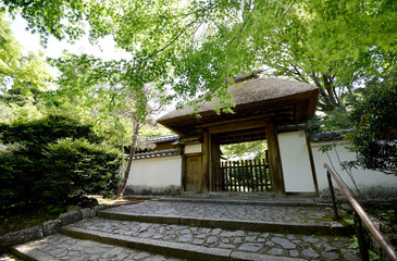 新緑の安楽寺　山門　京都市