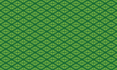 和柄　業平菱文様　シームレスパターン　背景素材　緑