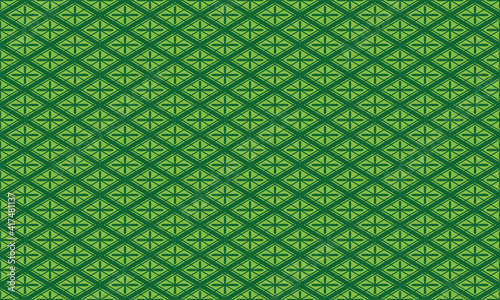 和柄 業平菱文様 シームレスパターン 背景素材 緑 Abstract Poster Abstra Sh0