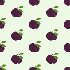 Ripe and juicy plum pattern