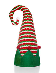 studio shot of a christmas hat on an isolated background