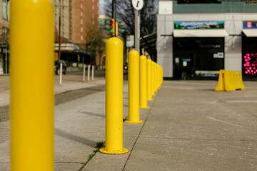 yellow poles