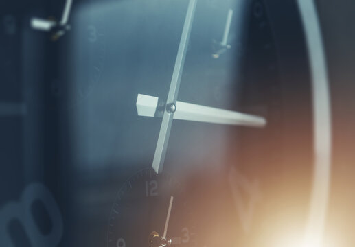 Industrial Type Wall Clock Close Up