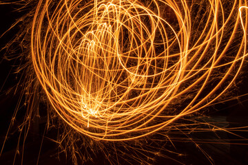 Abstract long exposure light painting