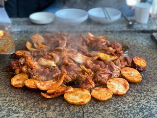 Korean Food ori jumulruk Marinated Grilled Duck