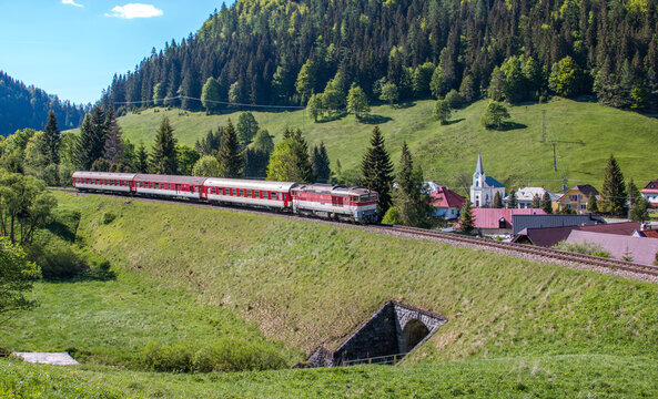 train in the mountains / Slovakia, Slovak paradise, village Stratena (means Lost)