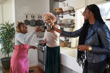 Black women cheer to self care retreat weekend getaway starting