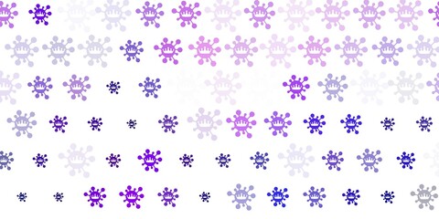 Light Purple, Pink vector texture with disease symbols.