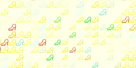 Light multicolor vector template with businesswoman signs.