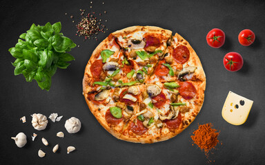 pizza, friends, tasty, meal, people, cuisine, delicious, food, eating pizza
