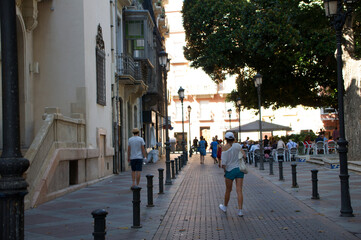 Fototapeta premium on the street, promenade. Alicante, Spain