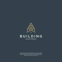 Building and home logo design real estate, architecture, construction