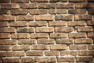 old red brick wall texture background
