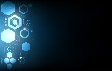 abstract hexagon technology. geometric wallpaper