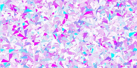 Obraz premium Light pink, blue vector template with triangle shapes.